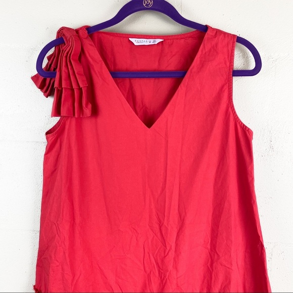 Rare ModCloth Compania Fantastica Red Mini Dress with Bow - Picture 4 of 10